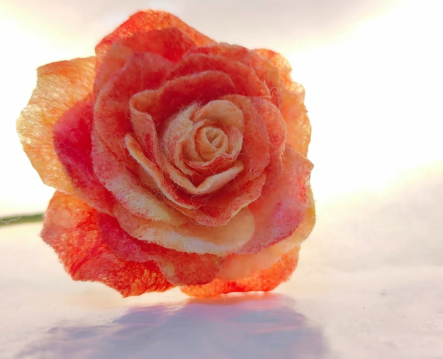 Custom Colour(include single colour or colour gradient) Wool Felt Flower - WeDesignWool