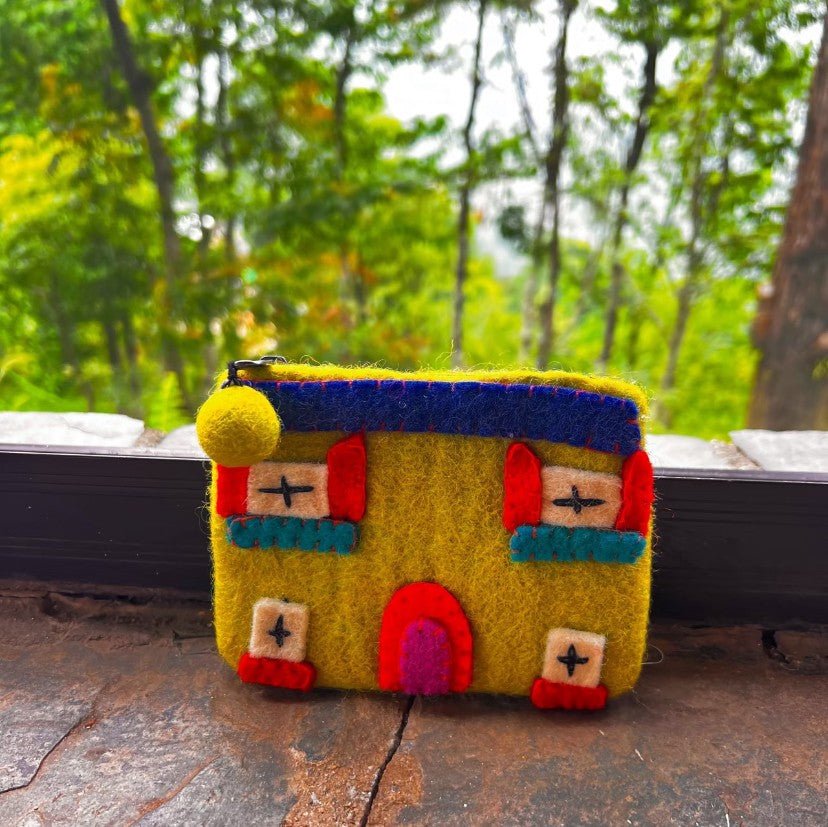 Pure Handmade Wool Felt Wallet Card Case Clutch Bag - WeDesignWool