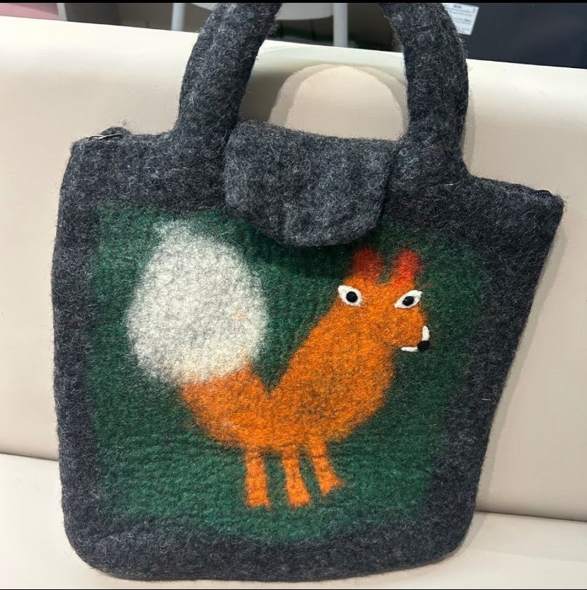 Wool Felt Fox Briefcase - WeDesignWool