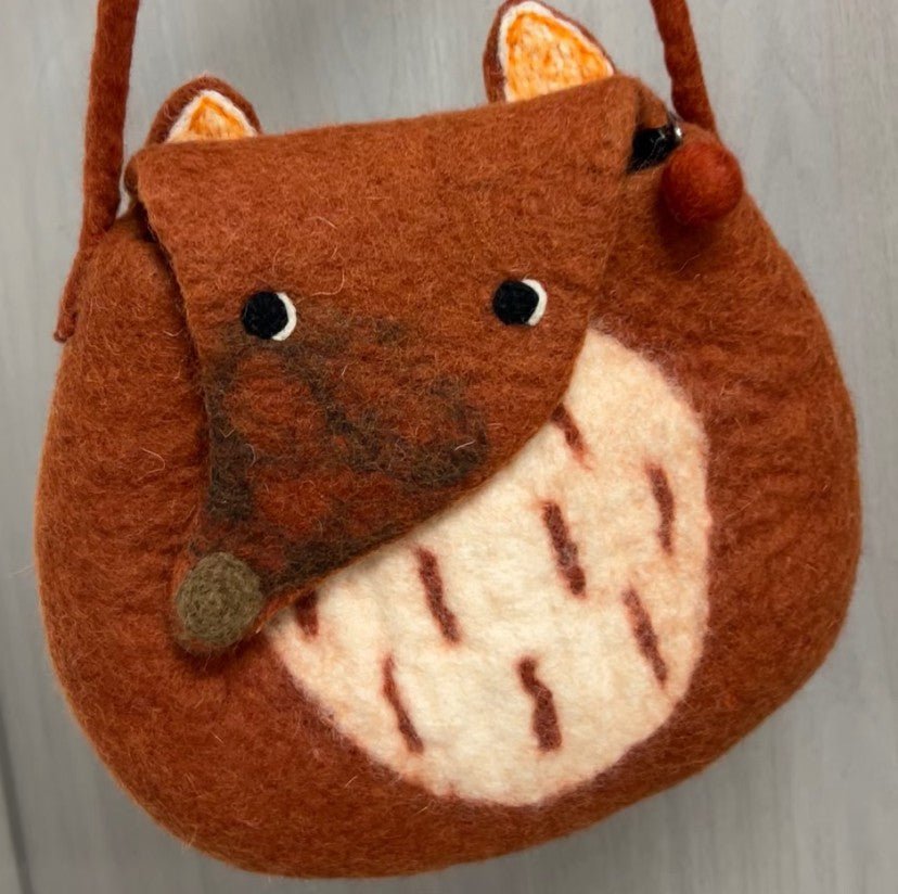 Wool Felt Fox Messenger Bag - WeDesignWool