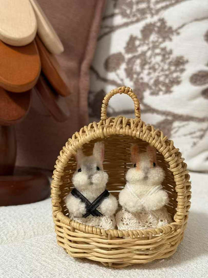 Custom Handcraft Felted Pet with Bamboo Nests - WeDesignWool