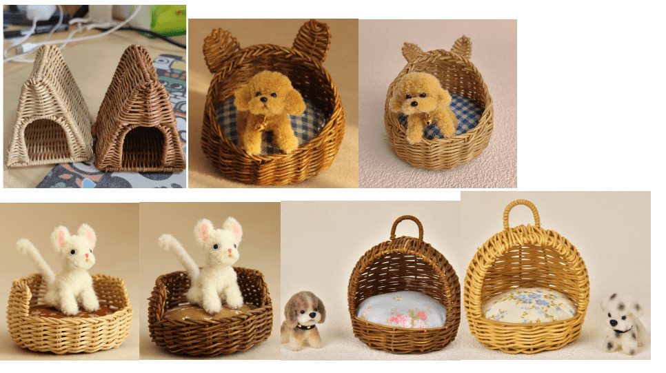 Custom Handcraft Felted Pet with Bamboo Nests - WeDesignWool
