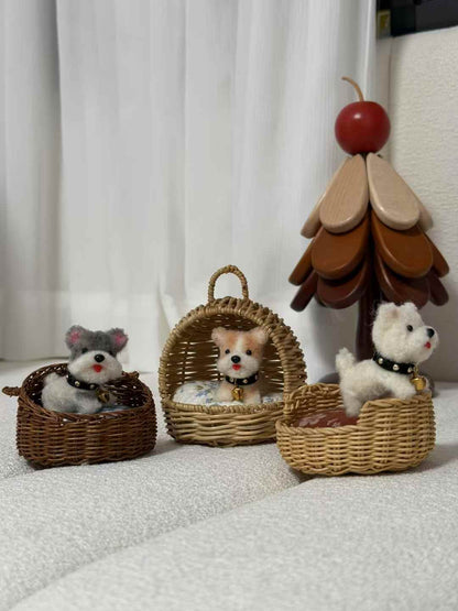 Custom Handcraft Felted Pet with Bamboo Nests - WeDesignWool