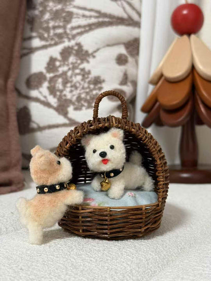 Custom Handcraft Felted Pet with Bamboo Nests - WeDesignWool