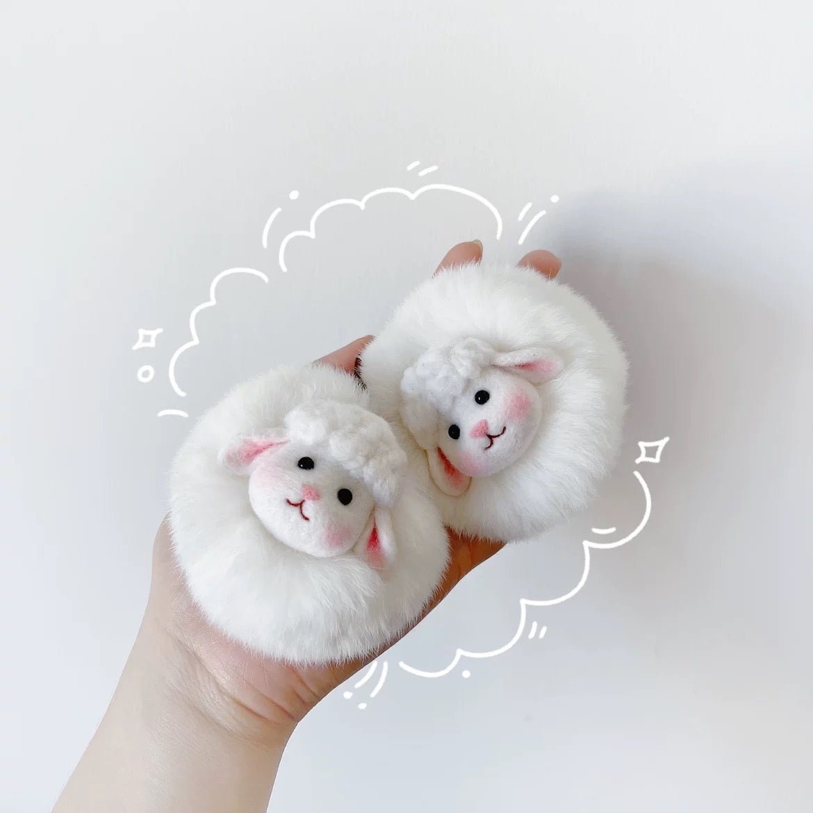 Personalized Wool Felt Lamb Car/Bag Charm 🐑✨ - WeDesignWool