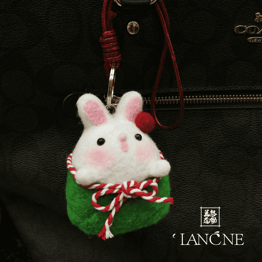 🐰🏮Rice Dumpling Bunny Charm - WeDesignWool