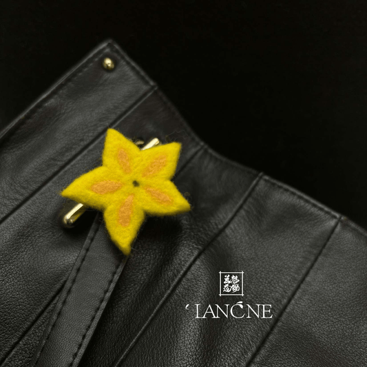 ⭐️Tropical Star Fruit Wool Felt Brooch & Charm - WeDesignWool